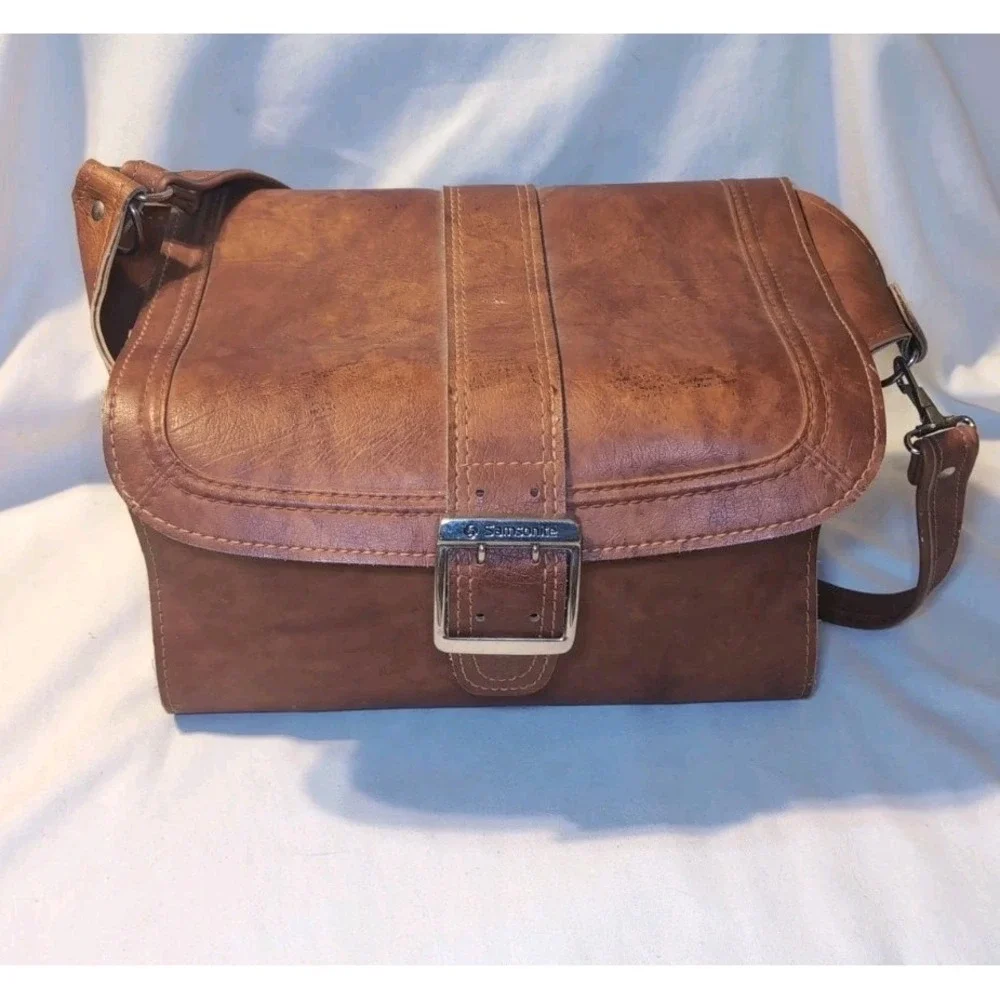 Vintage Samsonite Sonora Leather Makeup Toiletries Bag Carry On 12.5